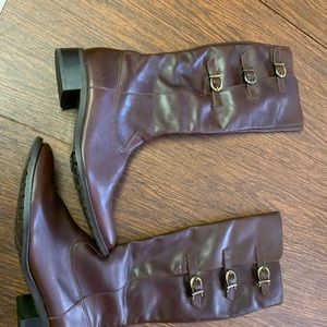 All leather Brown Peter Kaiser Heeled Boots